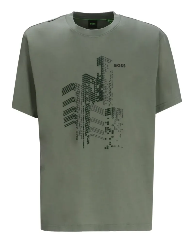 HUGO BOSS T-Shirt mit grafischem Print - Grün Grün