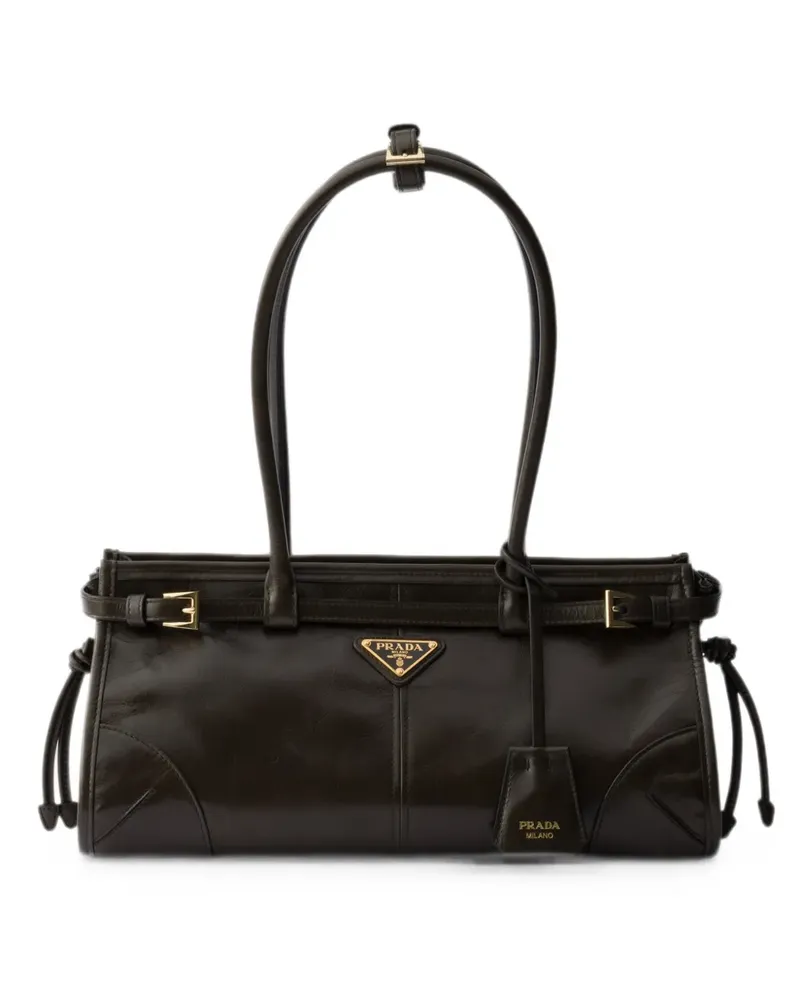 Prada Mittelgroße Bonnie Ledertasche - Braun Braun