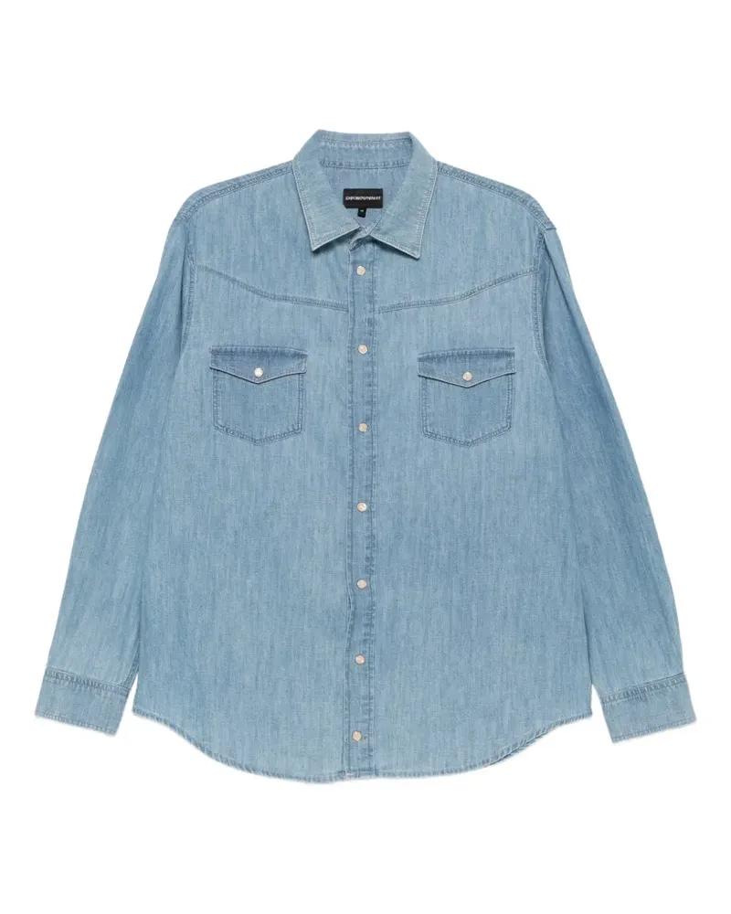 Emporio Armani Jeanshemd im Western-Look - Blau Blau