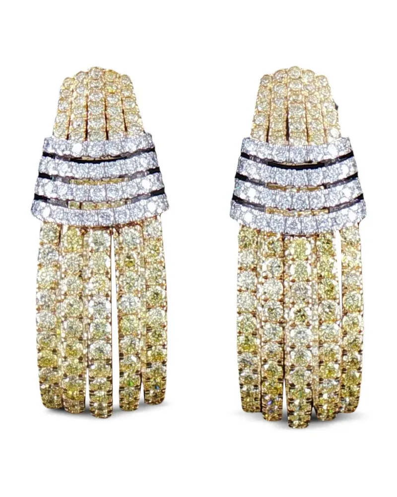 HYT Jewelry Verzierte Ohrringe mit Diamanten - Gold Gold