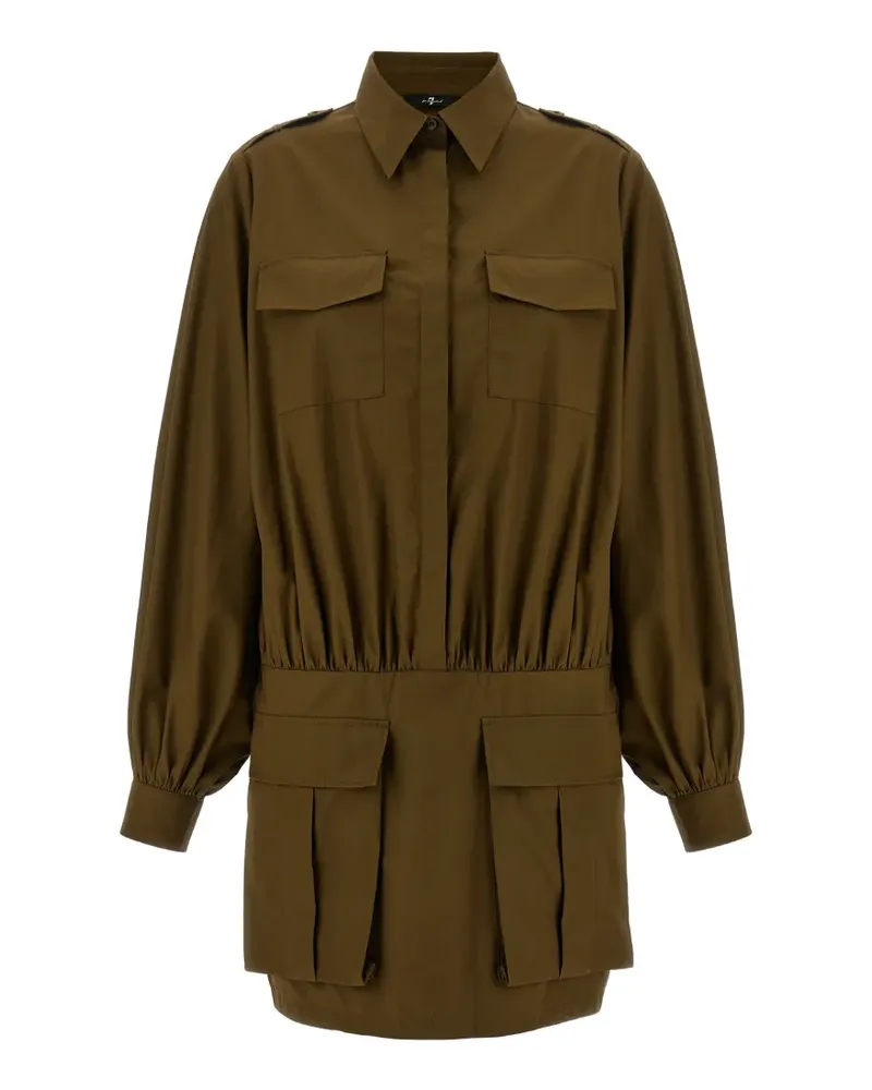 7 for all mankind utility poplin mini dress - Braun Braun