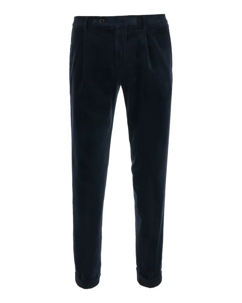 MICHAEL COAL Cordhose mit Falten - Blau Blau