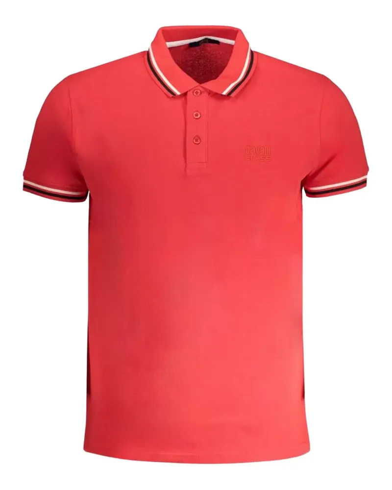Roberto Cavalli tipping-detail cotton polo shirt - Rot Rot