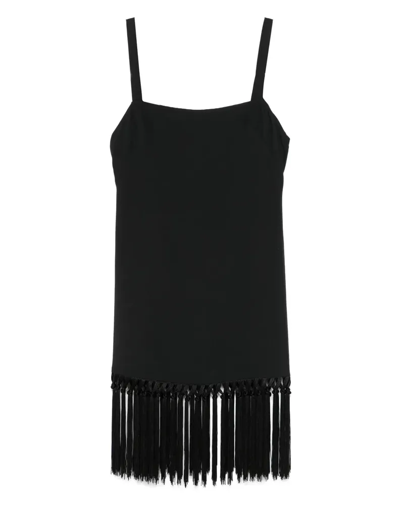 Taller Marmo Kleid mit Fransen - Schwarz Schwarz