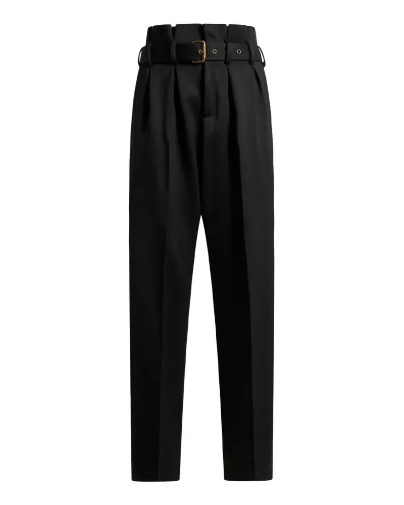 Etro Wide-Leg-Hose mit Gürtel - Schwarz Schwarz