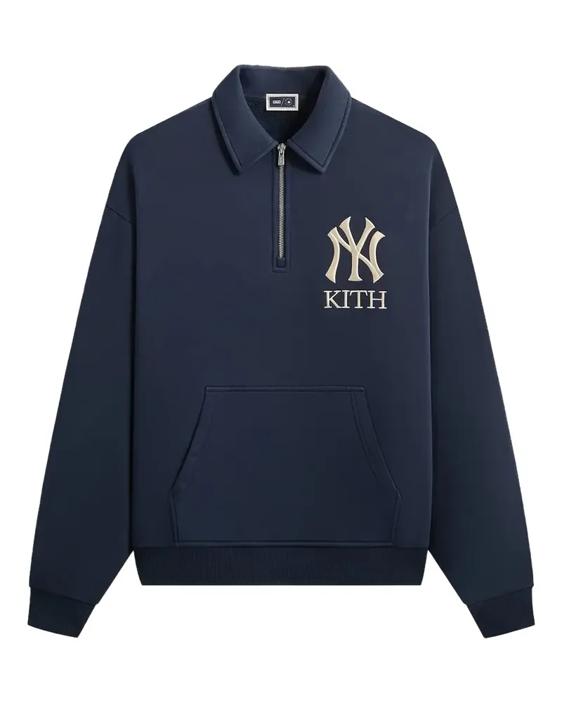KITH x New York Yankees quarter-zip sweatshirt - Blau Blau
