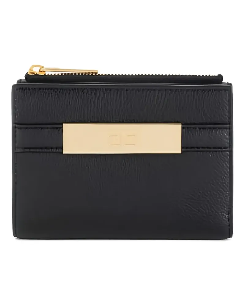 Elisabetta Franchi Portemonnaie mit Logo-Schild - Schwarz Schwarz