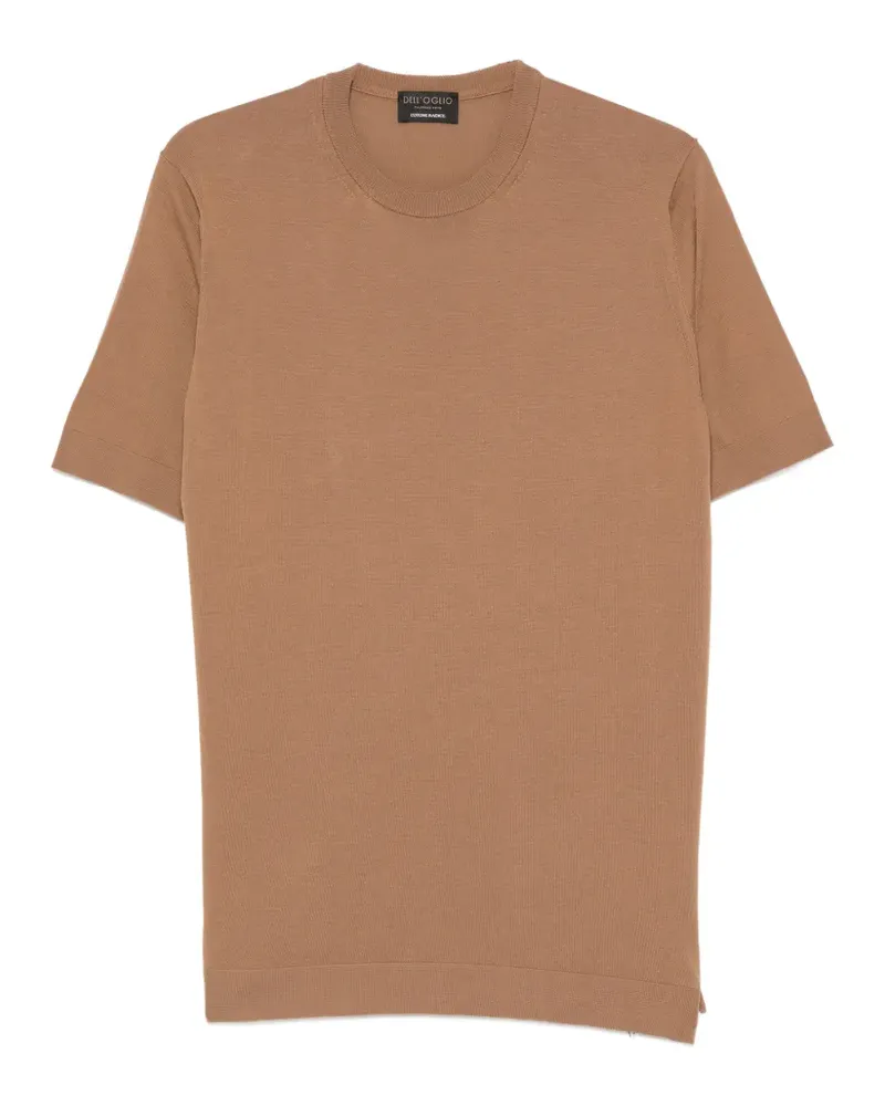 Dell'oglio T-Shirt mit Rundhalsausschnitt - Braun Braun