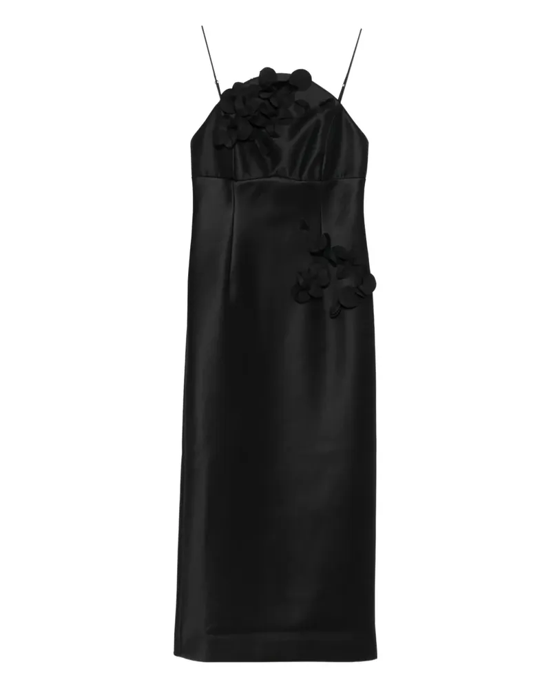 Acler Bilston Midikleid mit Blumenverzierung - Schwarz Schwarz