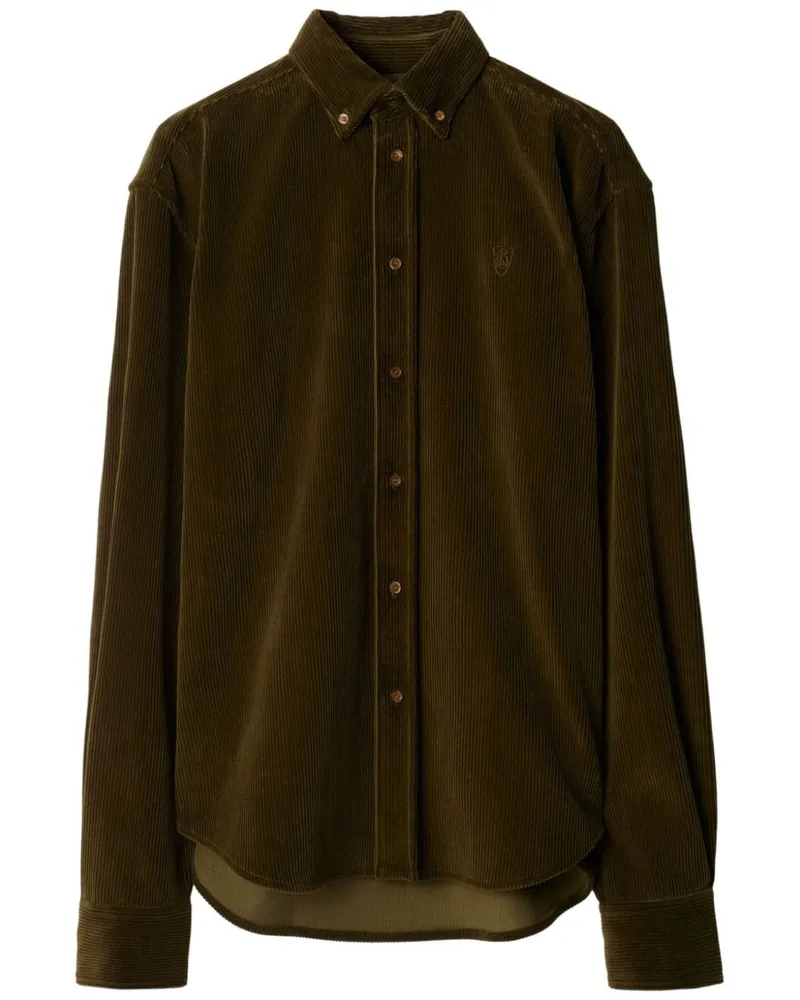 Burberry Hemd aus Cord - Grün Grün