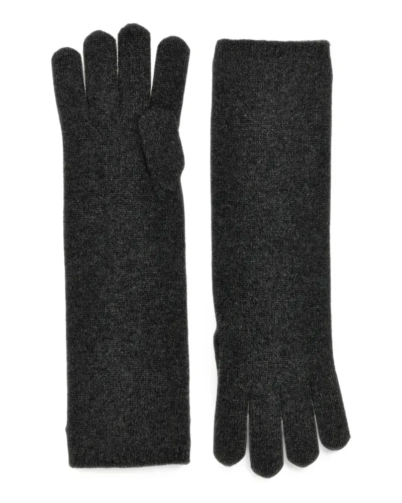 Max Mara fine-knit cashmere gloves - Grau Grau