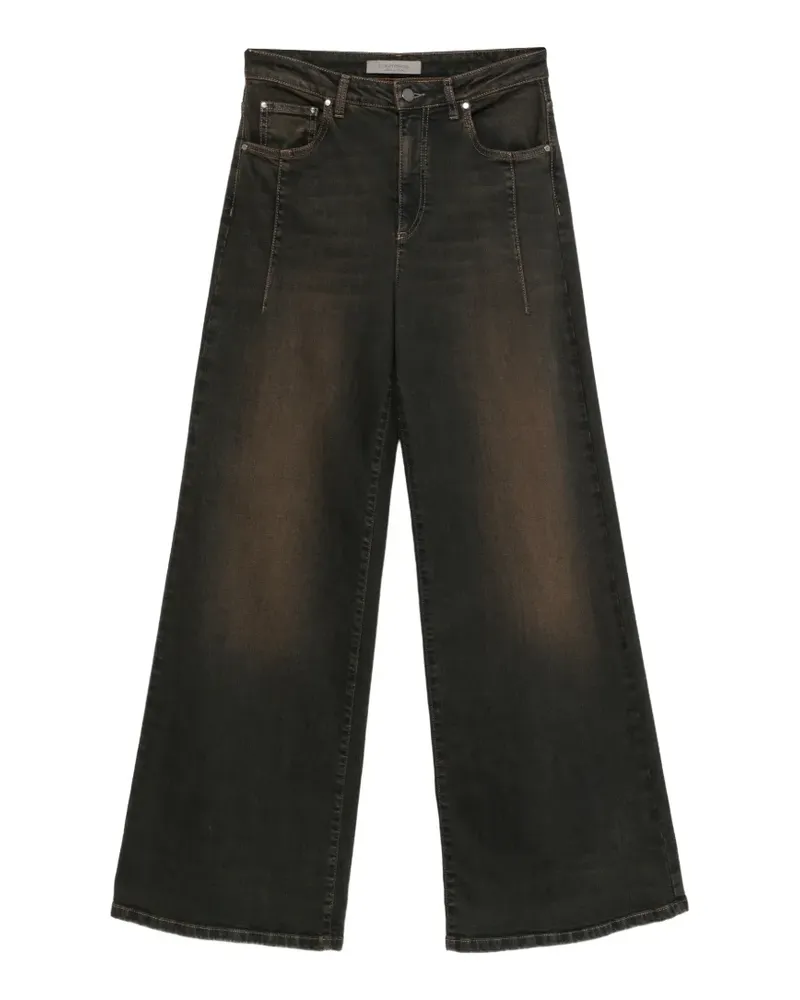 D.EXTERIOR Ausgeblichene Wide-Leg-Jeans - Braun Braun
