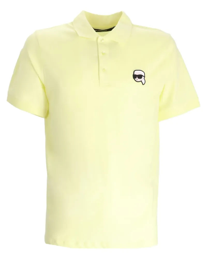 Karl Lagerfeld Ikonik Poloshirt mit Karl-Applikation - Gelb Gelb
