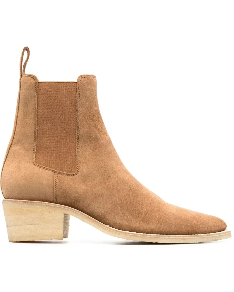 Amiri Knöchelhohe Wildlederstiefel - Nude Nude