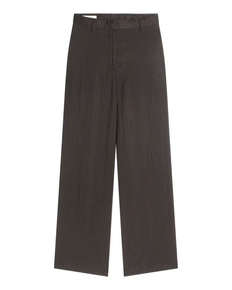 Dries van Noten Cupro-Hose mit weitem Bein - Braun Braun