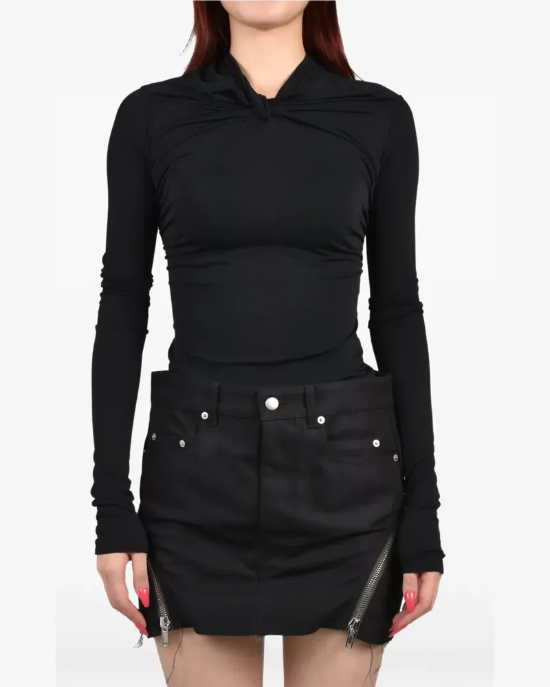 Rick Owens Lilies Kairo Oberteil mit verdrehtem Design - Schwarz Schwarz