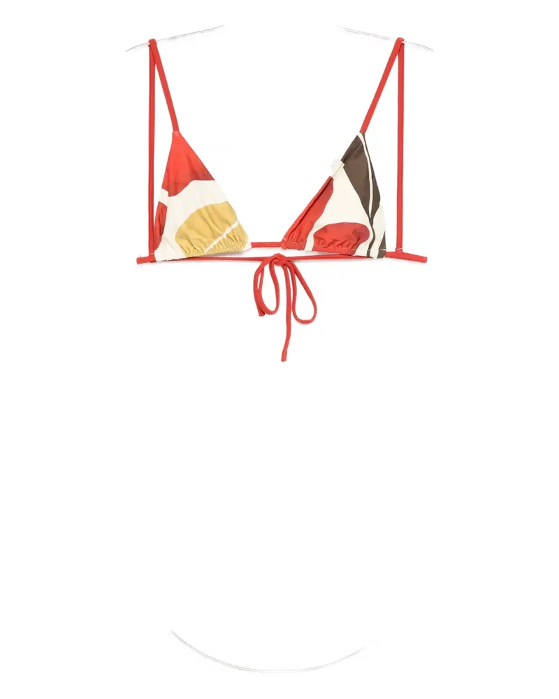 SIR Julietta flower-print bikini top - Rot Rot