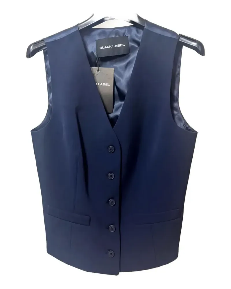 Black Label Weste mit Knöpfen - Blau Blau