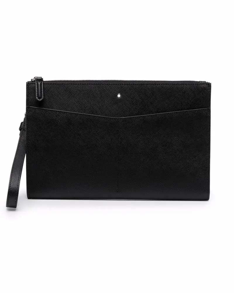 Montblanc Clutch mit Kuvertform - Schwarz Schwarz