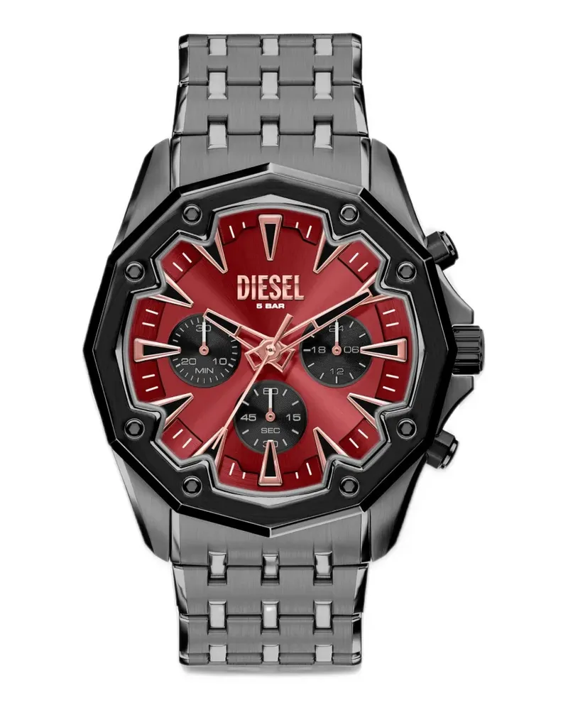 Diesel Stinger gunmetal stainless steel watch - Rot Rot