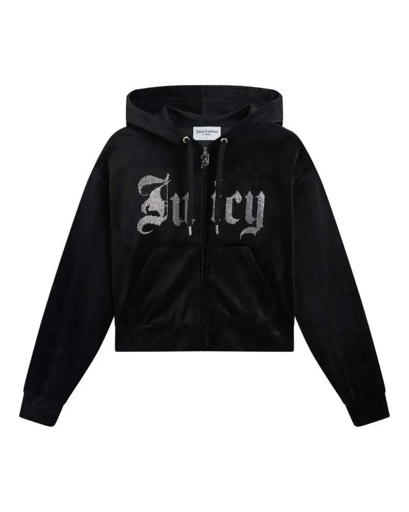 Juicy Couture Old Gothic Cropped-Hoodie - Schwarz Schwarz