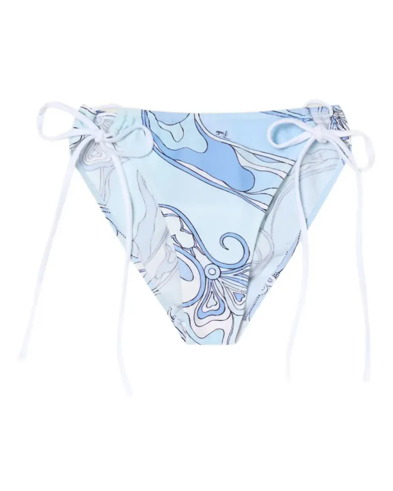 Emilio Pucci Orchidee-print adjustable bikini bottoms - Blau Blau