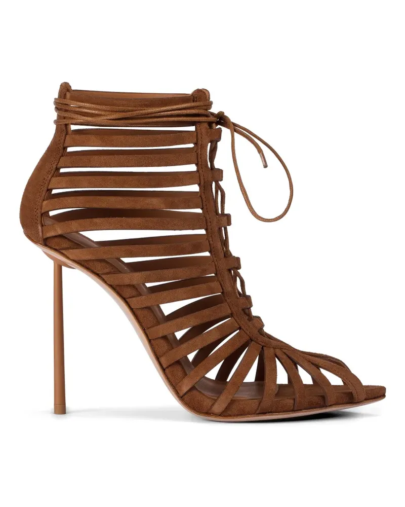 Le Silla Cage 120mm suede ankle boots - Braun Braun