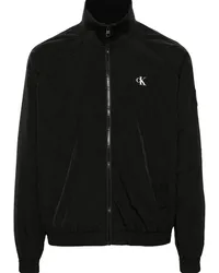 Calvin Klein Bomberjacke mit Knitteroptik Schwarz