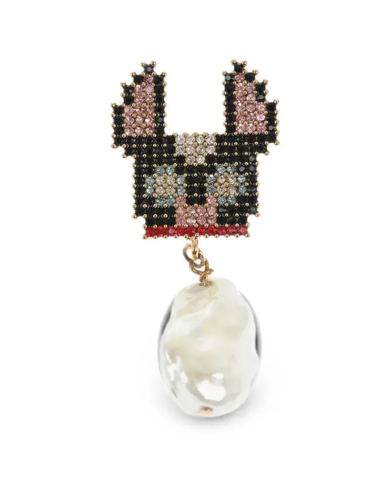 Dsquared2 dog-motif earring - Gold Gold