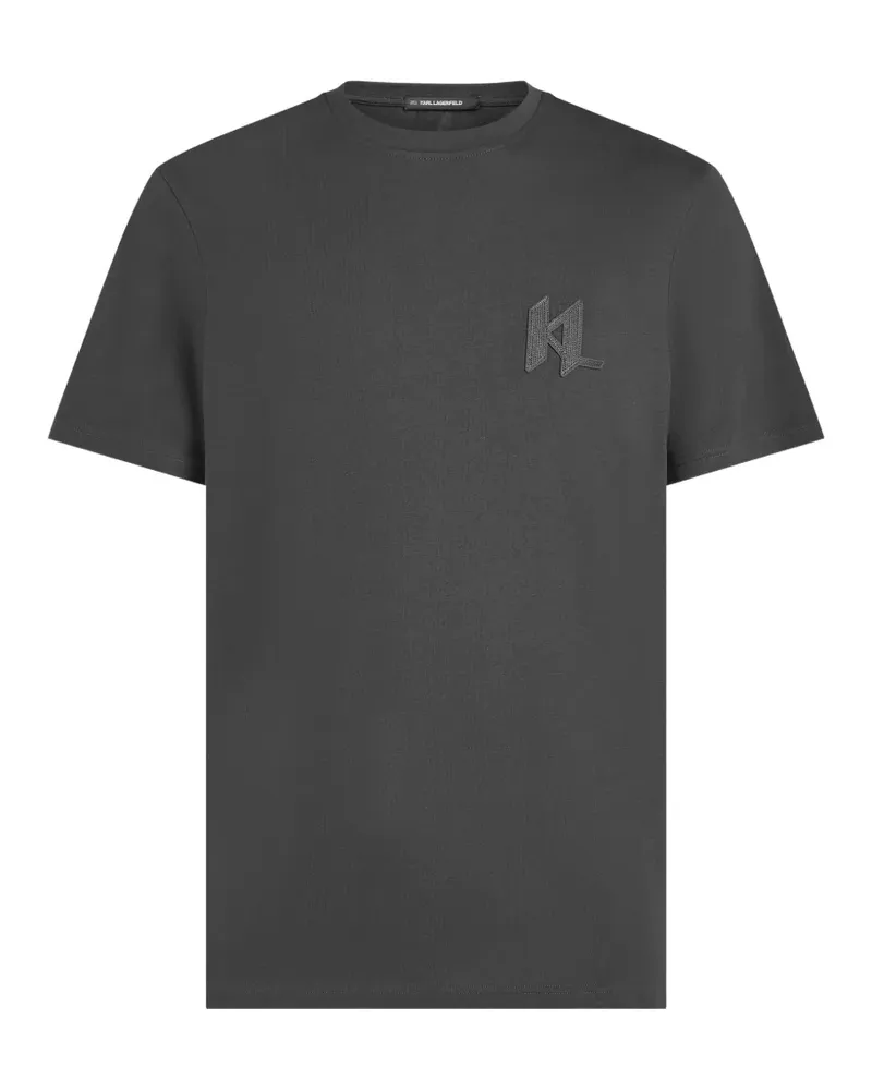 Karl Lagerfeld logo-patch T-shirt - Grau Grau