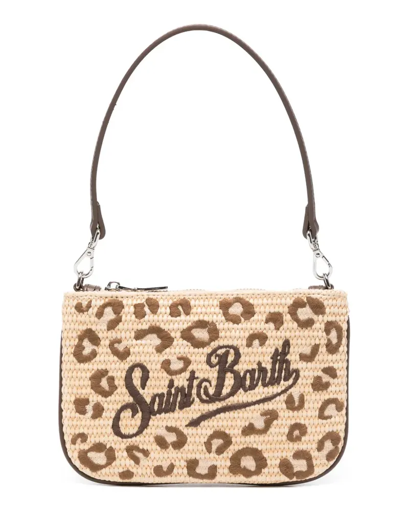 MC2 Saint Barth Mini Clutch mit Leopardenprint - Nude Nude
