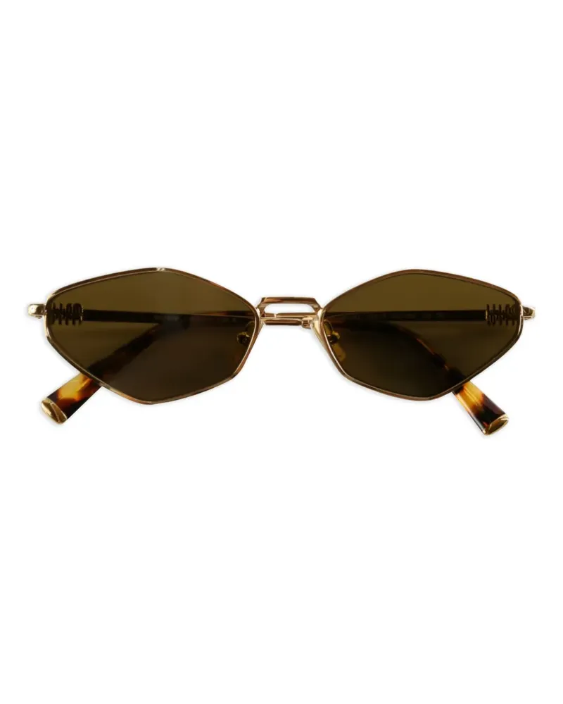 Miu Miu geometric-frame sunglasses - Braun Braun