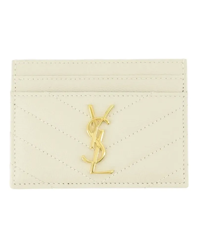 Saint Laurent Cassandre card holder - Nude Nude