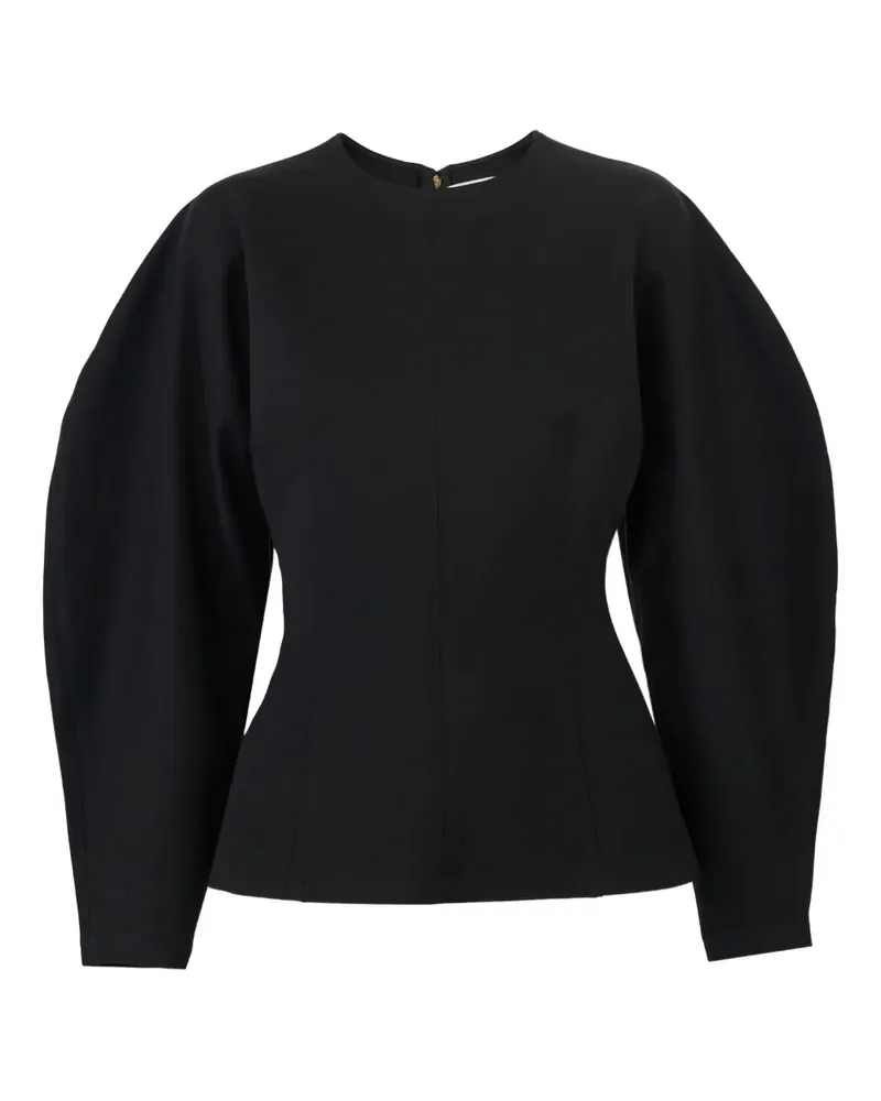 Carolina Herrera New York arc-sleeves ponte blouse - Schwarz Schwarz