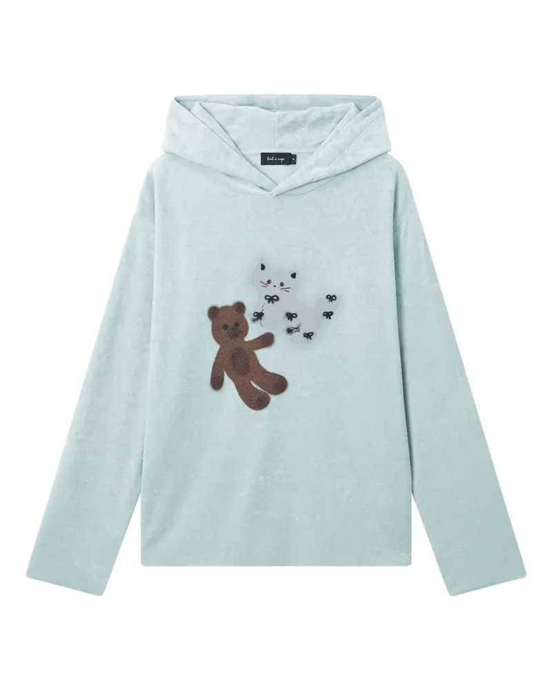 Tout a Coup graphic-print hoodie - Blau Blau