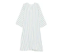 Gestreiftes Finn Maxikleid mit V-Ausschnitt - Nude