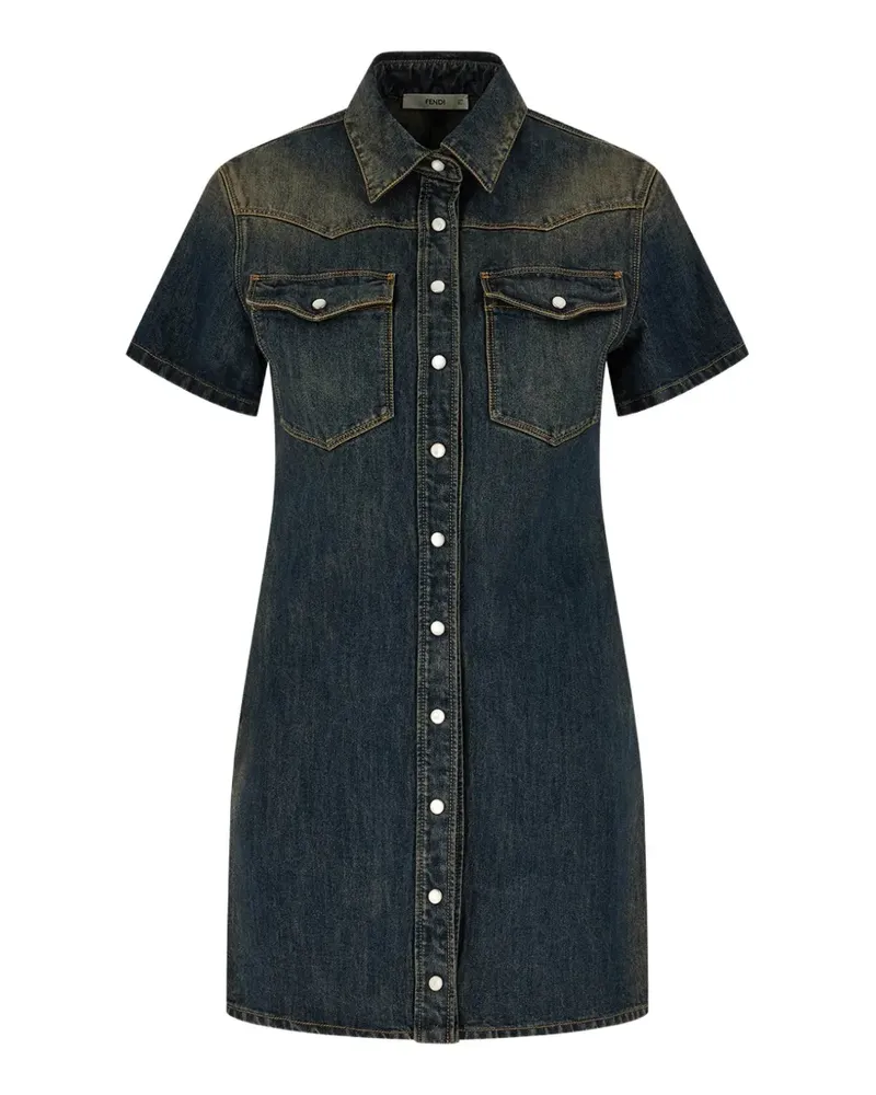 Fendi button-down dress - Blau Blau