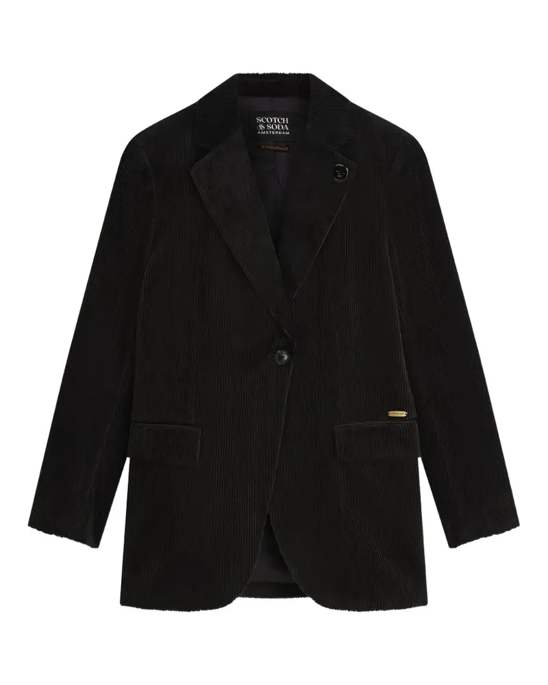 Scotch&Soda corduroy single-breasted blazer - Schwarz Schwarz