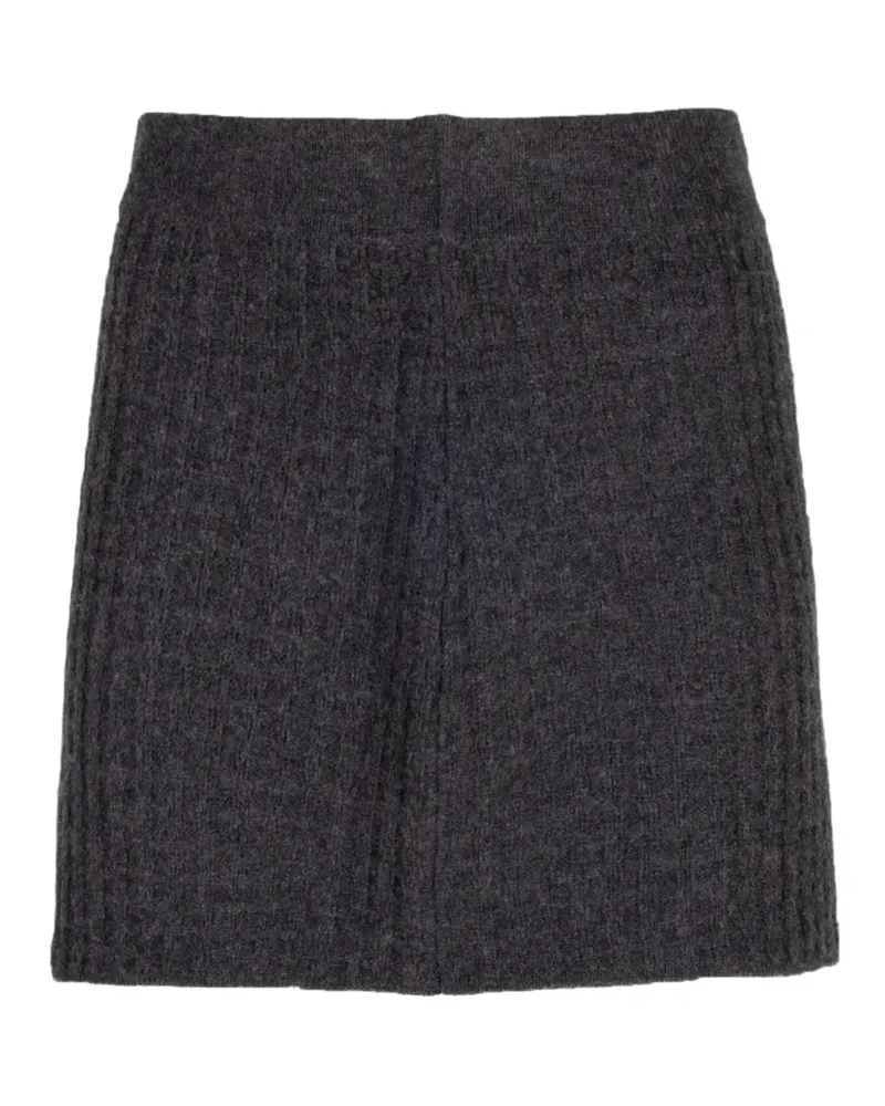ALLUDE Gestrickter Minirock - Grau Grau
