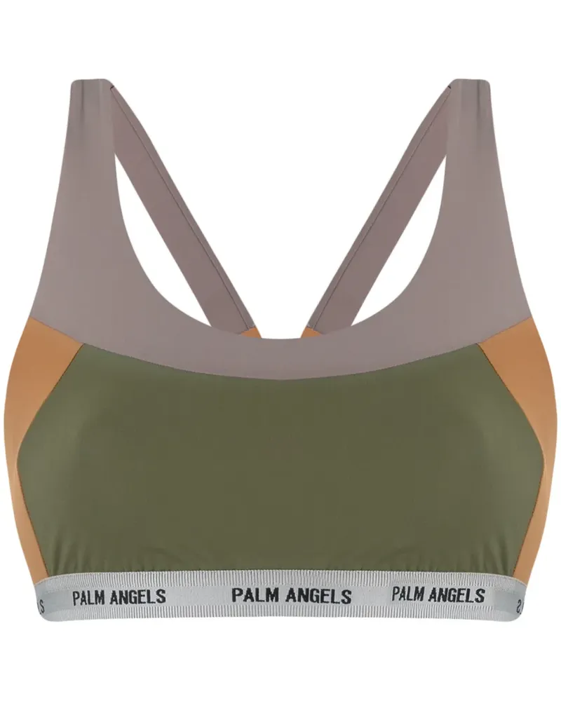 Palm Angels Sport-BH in Colour-Block-Optik - Grau Grau