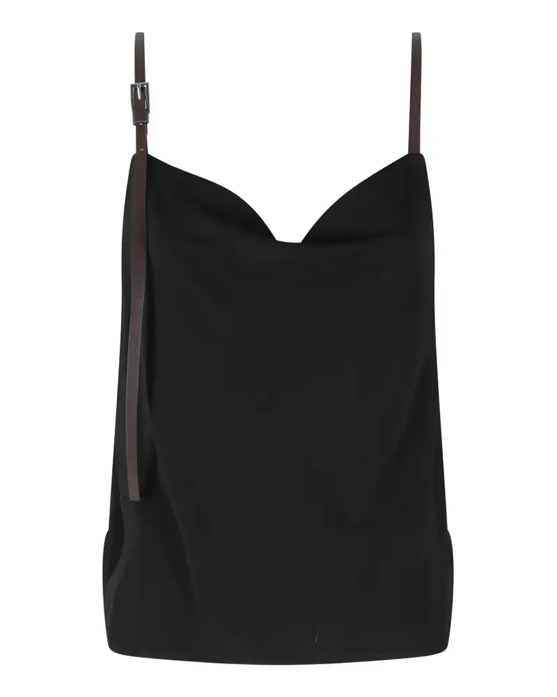 Semicouture Kayly buckle-strap top - Schwarz Schwarz