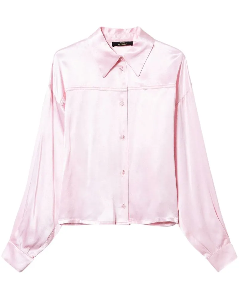 Twin-Set Hemd aus Satin - Rosa Rosa