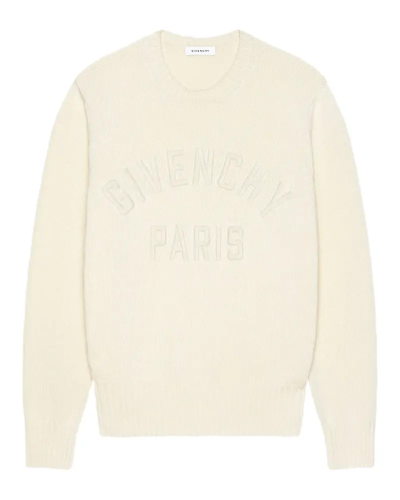 Givenchy Pullover aus Strick mit  Paris Perlenstickerei - Nude Nude