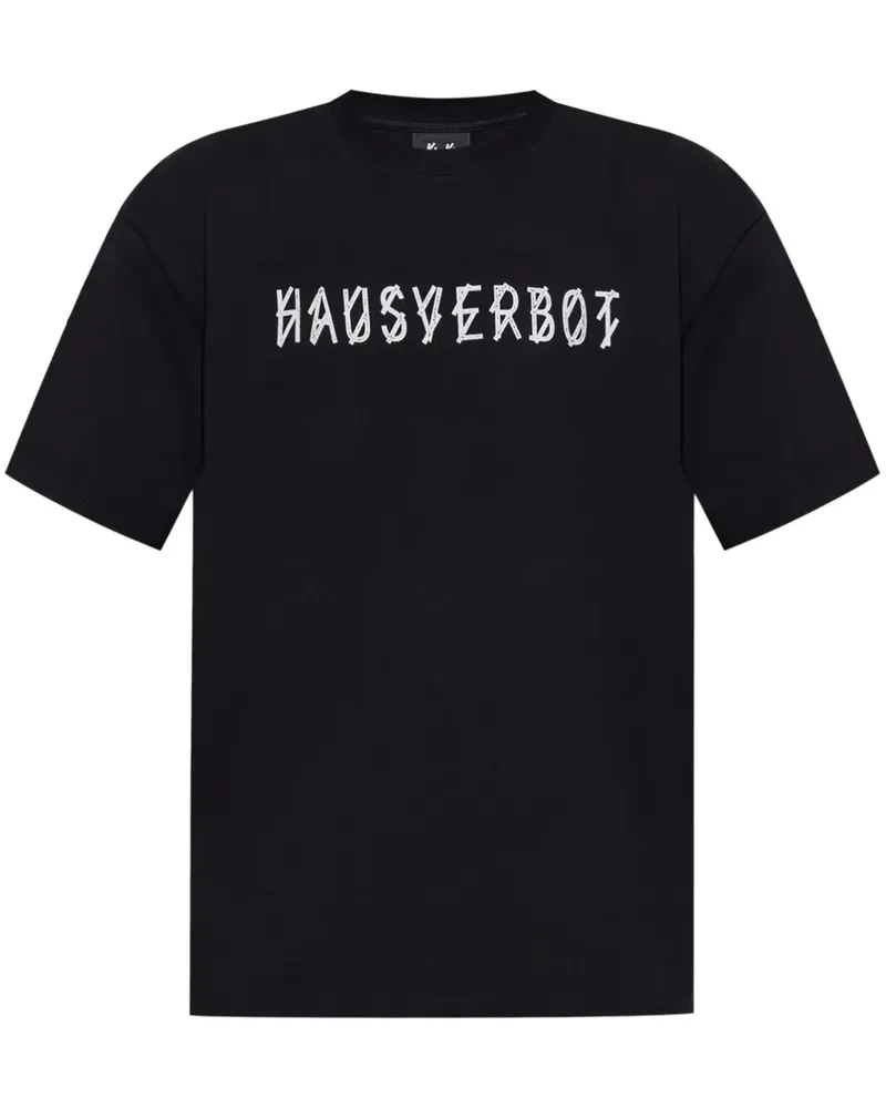 44 LABEL GROUP T-Shirt aus Baumwolle - Schwarz Schwarz