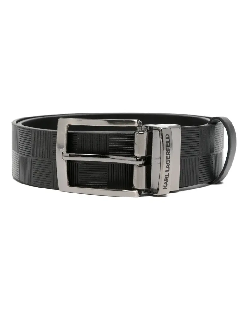 Karl Lagerfeld check-patterned belt - Schwarz Schwarz