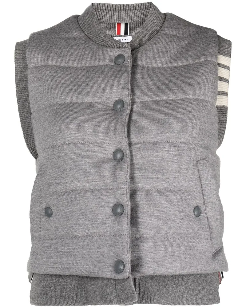 Thom Browne Wendbare Weste mit Streifen - Grau Grau