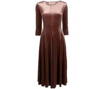 Adonis Midikleid aus Samt - Rosa