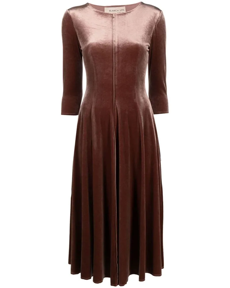 Blanca Adonis Midikleid aus Samt - Rosa Rosa