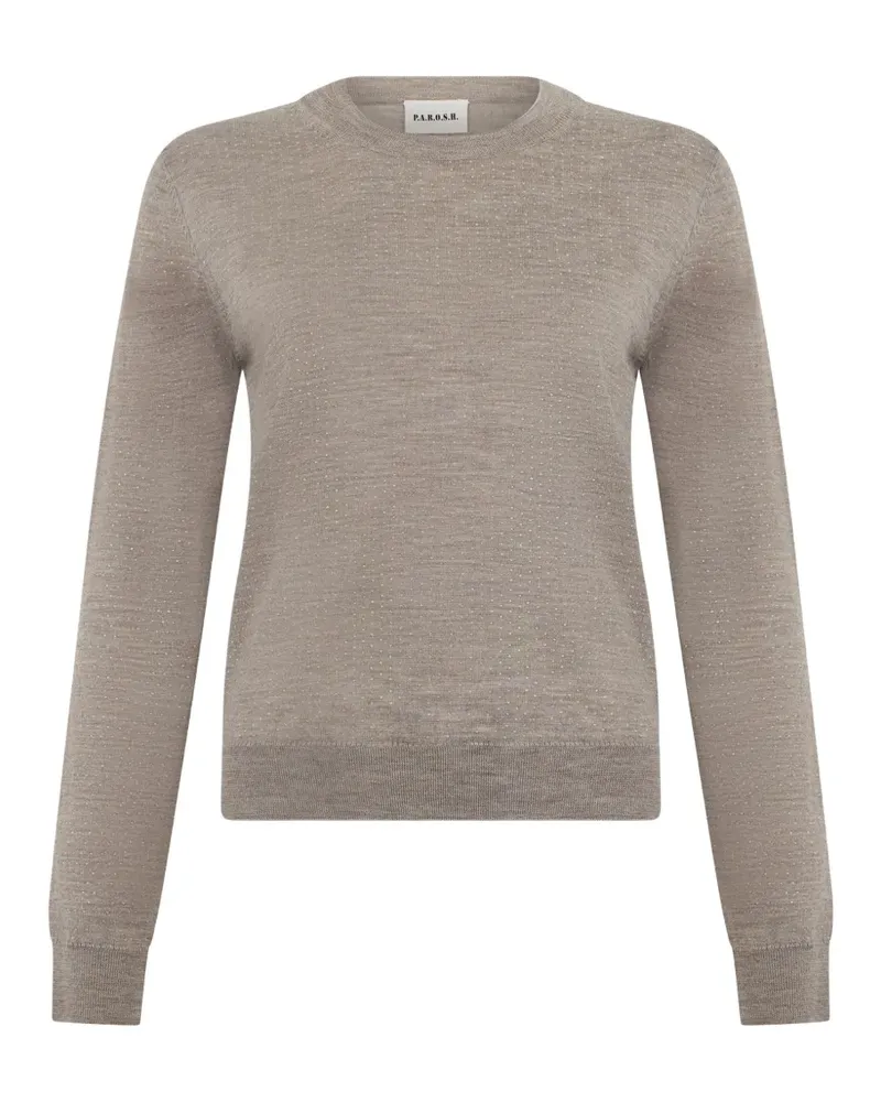P.A.R.O.S.H. P.A.R.O H. Pullover mit Pailletten - Nude Nude