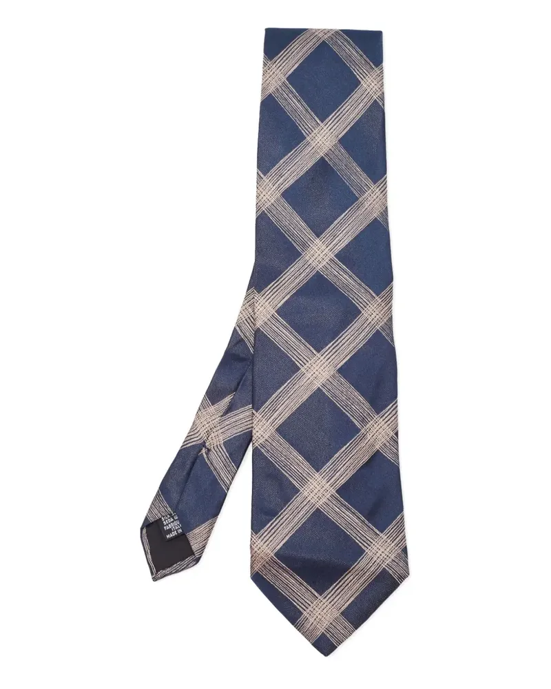 HUGO BOSS Krawatte mit Kreuzmotiv - Blau Blau